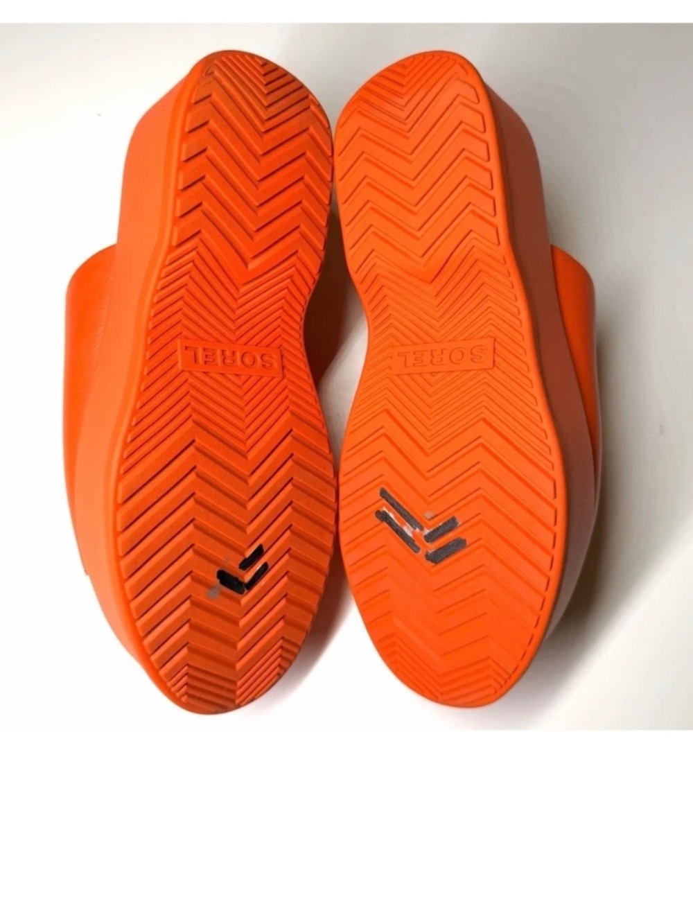 Sorel Women's DAYSPRING Orange Platform Slide Sandals Size- 7 - Picture 4 of 4